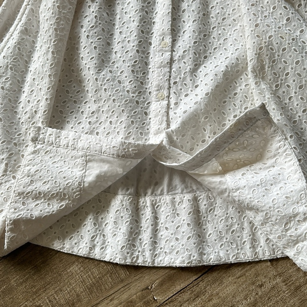 Boden white eyelet sleeveless dress 12R - Picture 3 of 11